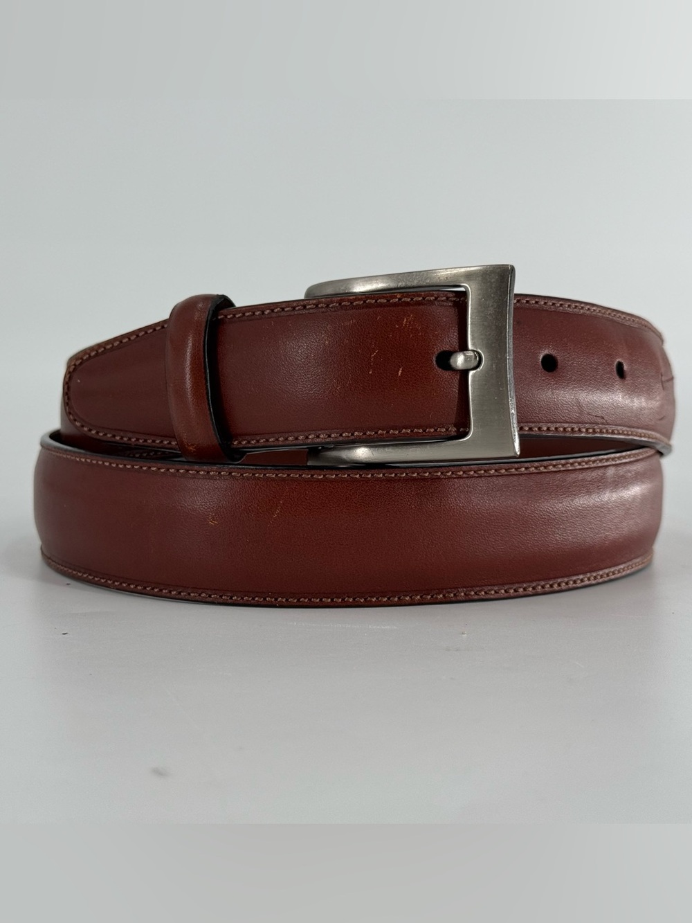 Perry Ellis Men’s Tan Brown Leather Belt 36